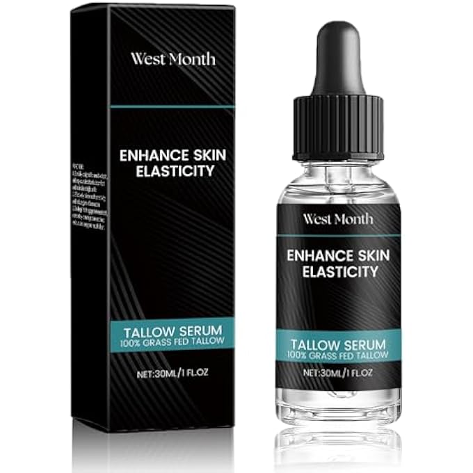 WEST MONTH MEN'S TALLOW FACIAL SERUM WITH VITAMIN C & LAVENDER OIL, HYDRATING ANTI-WRINKLE MOISTURIZER FOR SMOOTH SKIN, 30ML - Image 1
